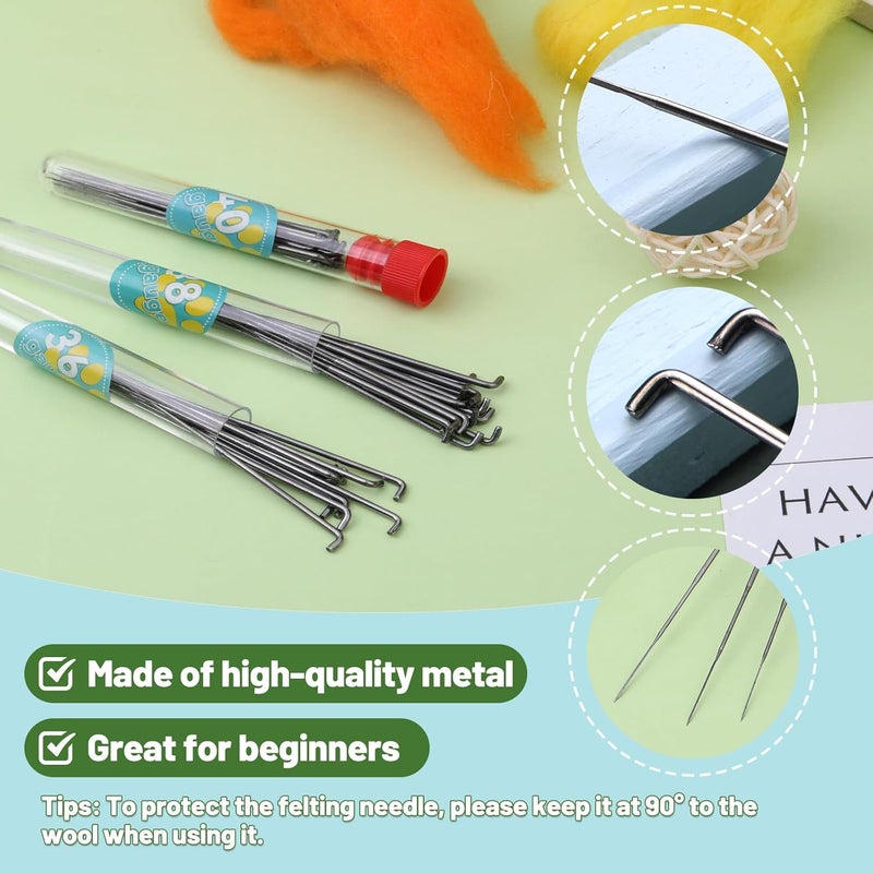 Yizzvb Felting Needles, Needle Felting Tools, Needle Felting Kit Wool Felting Supplies with 40 Pcs Needle Felting Needles, Wooden Handle and Storage Box for Felting Wool Projects - Image 5